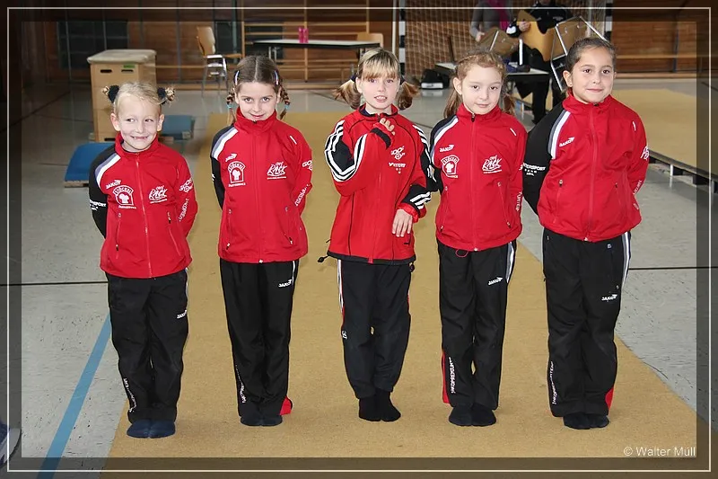 Die Mädchen der Liga E1 – v.l. Anne-Kathrin König, Nele Clemens, Jule Rieber, Rebecca Forschle und Luisa Schmidt